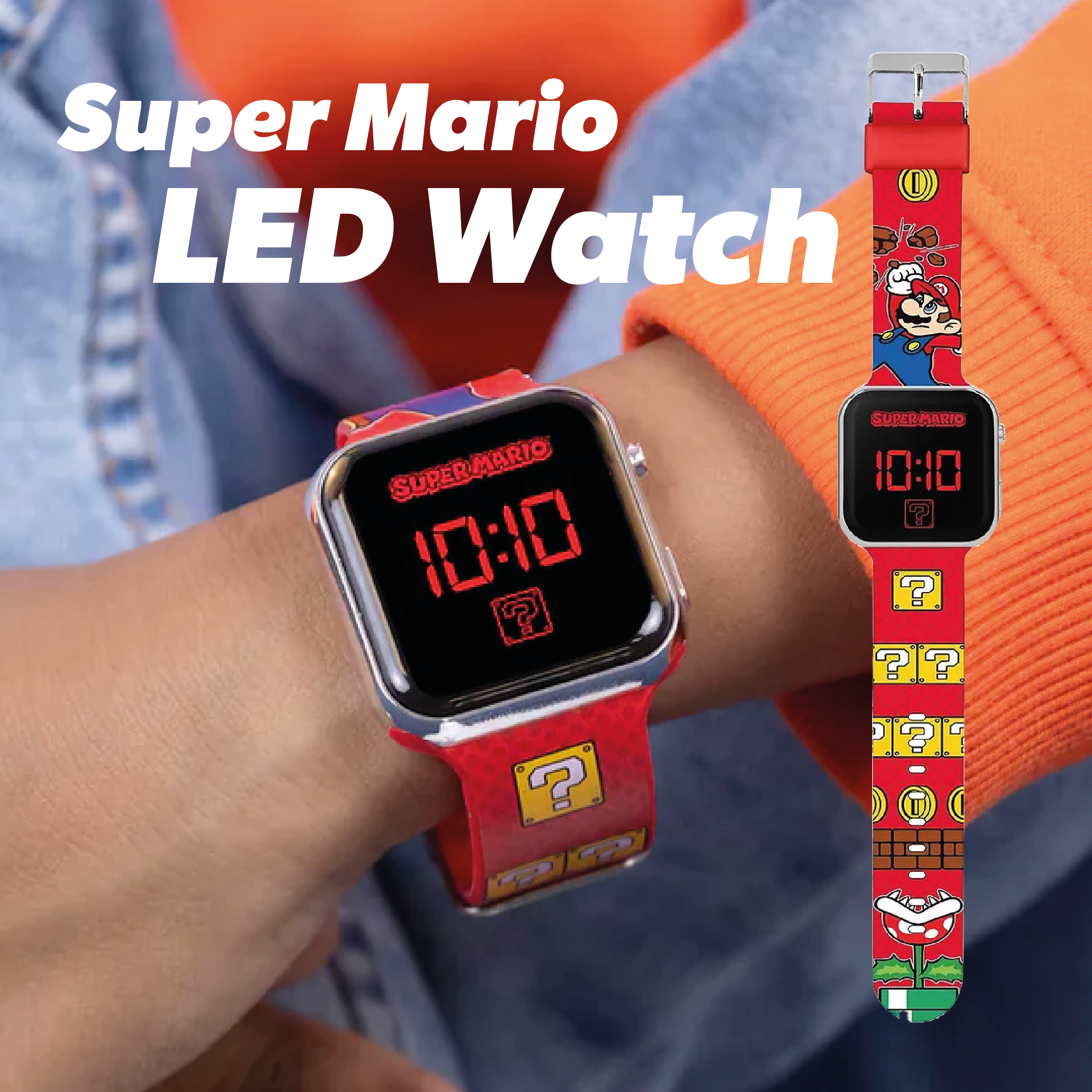 Nobletime 【加購】KRUIDVAT x 孖寶兄弟：超級馬里奧電子手錶 SUPER MARIO WATCH