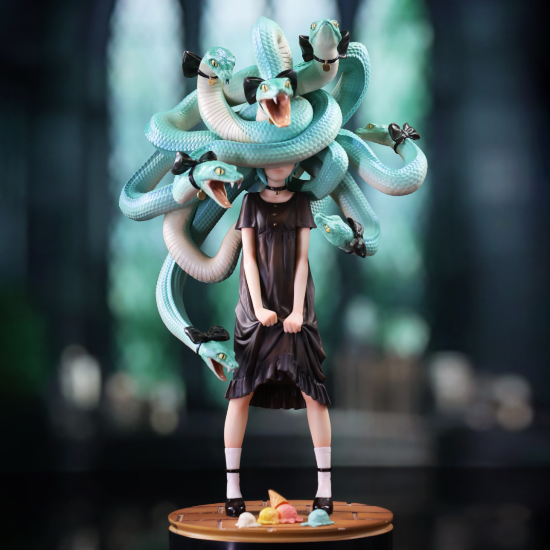 Nobletime WeArtDoing：美杜莎少女 // 綠蝰（高24釐米）